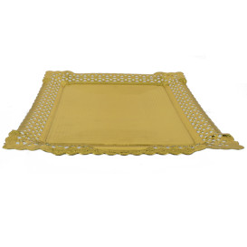 Bandeja de Carton Blonda Dorada 18x25 cm (100 Uds)
