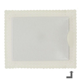 Bandeja de Carton Blonda Blanca 22x27 cm (100 Uds)