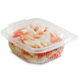 Tarrina Bisagra PP Transparente 250ml 123x114mm (50 Uds)