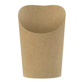 Vaso Desechable Antigrasa Carton Efecto Kraft Mediano (55 Uds)