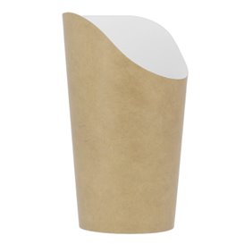 Vaso Desechable Antigrasa Carton Efecto Kraft Grande (55 Uds)