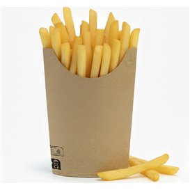 Vaso Antigrasa Carton Efecto Kraft con Solapa 16Oz/480ml (50 Uds)