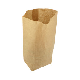 Bolsa de Papel Cilíndrica con Base Hexagonal Kraft 19x26cm (50 Uds)