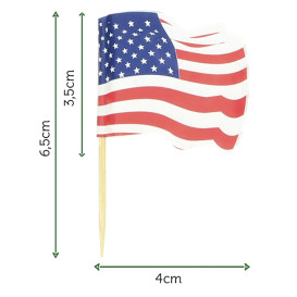 Pinchos Banderita "USA" 65mm (144 Uds)