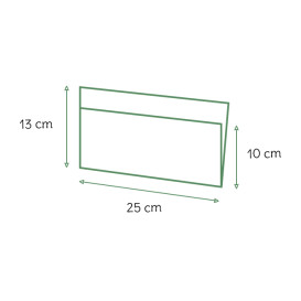Bolsa Antigrasa Abierta 25x13/10cm Blanco (100 Uds)