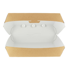 Caja Kraft para Hamburguesa Gigante 23x17,5x8 cm (25 Uds)