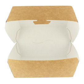 Caja Kraft para Hamburguesa Mega 16,5x18x9cm (25 Uds)