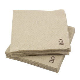 Servilleta de Papel Ecológica Gofrada 30x30cm 1 Capa (100 Uds)