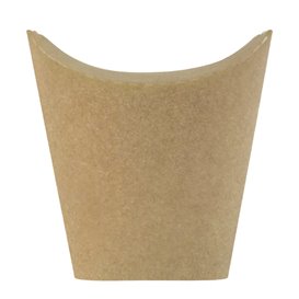 Vaso Antigrasa Cartón Efecto Kraft con Solapa 14Oz/420ml (50 Uds)