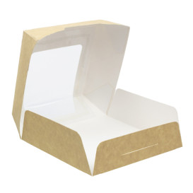Caja de Cartón Kraft con Ventana 120x120x40mm (25 Uds) 