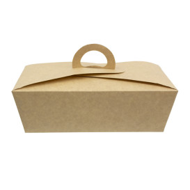 Caja "Doggy Bag" Kraft con Asa 20x10x7cm 1500ml (20 Uds)
