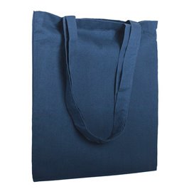 Bolsa Algodón Asa Larga Azul Marino 38x42cm (25 Uds)