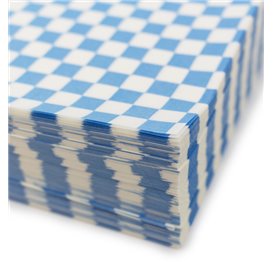 Envuelta Antigrasa “Vichy” Azul 20x24,5cm (1.000 Uds)