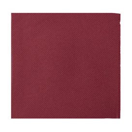 Servilleta Cocktail de Papel Punta-Punta 20x20cm 2C Burdeos (100 Uds)