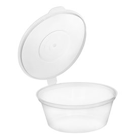 Tarrina Redonda Bisagra PP Transparente 70ml (50 Uds)