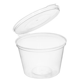 Tarrina Redonda Bisagra PP Transparente 120ml (50 Uds)