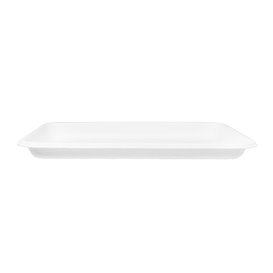 Bandeja Caña de Azúcar Blanca 20,5x14,5cm (50 Uds)