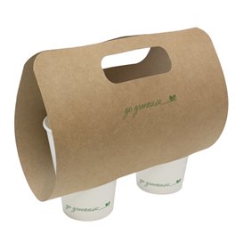 Portavasos Papel Kraft 23,9x18cm Ø8,0cm (100 Uds)