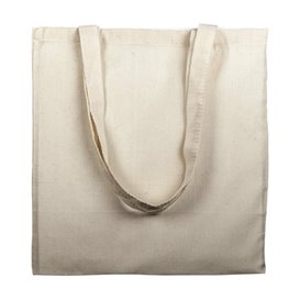 Bolsa Algodón Asa Larga Beige 38x42cm (1 Ud)