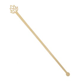 Agitador de Bambú Flor de Loto para Bebida 18cm (50 Uds)