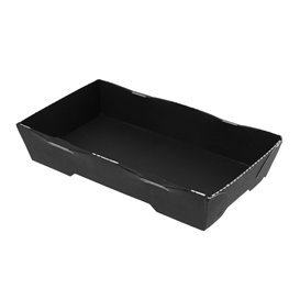 Envase para Sushi de Cartón Negro 12x6,2cm (600 Uds)