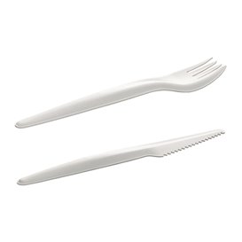 Set Cubiertos de Cartón Tenedor, Cuchillo y Servilleta (50 Uds)