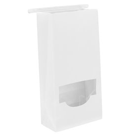 Bolsa SOS Blanca con Cierre y Ventana 12+6x23,5cm (50 Uds)