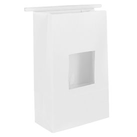 Bolsa SOS Blanca con Cierre y Ventana 15+7x23cm (50 Uds)