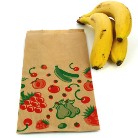 Bolsa Kraft para Fruta 14+7x28cm (100 Unidades)