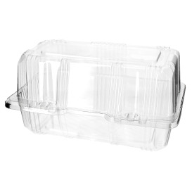 Envase Tapa Bisagra para Respotería PET 18x9,5x10cm (220 Uds)