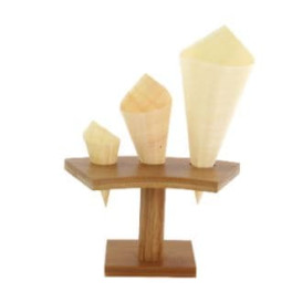 Soporte de Bambú para Cucurucho 3 Huecos (10 Uds)