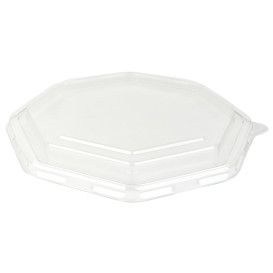 Tapa Plastico PET para Envase Hexagonal 230x230mm (100 Uds)