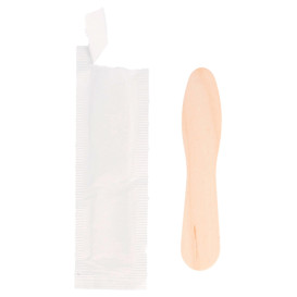 Cucharilla de Madera para Helados Enfundada 75mm (600 Uds)