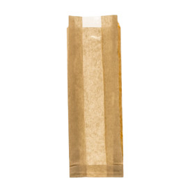 Bolsa de Papel Kraft Ventana "Espigas" 10+4x29cm (125 Uds)