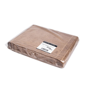 Mantel Individual Papel 30x40cm Kraft "Arpillera" 40g (1.000 Uds)