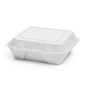Envase MenuBox Caña Azúcar Blanco 3C 24x23x7,6cm (200 Uds)