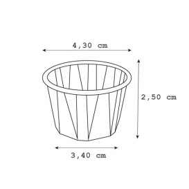 Tarrina de Papel Plisado Kraft de 30ml (250 Uds)