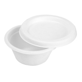 Tapa Tarrina Caña de Azúcar Bagazo Blanca 60ml (2500 Uds)