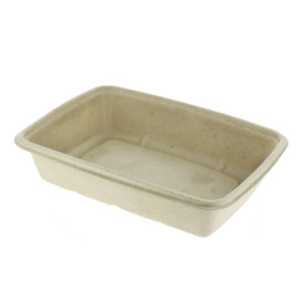 Envase Caña de Azúcar PLA 580ml 19x14x3cm (300 Uds)