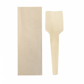 Cucharilla de Madera para Helados Enfundada 70mm (1.000 Uds)