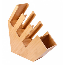 Organizador Vasos, Tapas y Pajitas Bambú 14x50x50cm (2 Uds)