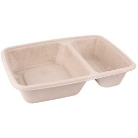 Envase Caña de Azúcar 2C con tapa 750ml 23x16cm (90 Uds)