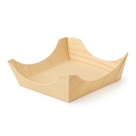 Bandeja de Hojuela de Pino 75x75x30mm (1000 Uds)