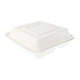 Envase MenuBox Caña Azúcar Blanco 3C 250x250x75mm (250 Uds)