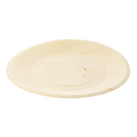 Plato de Madera Redondo Ø21,5cm (250 Uds)