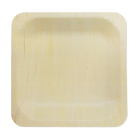 Plato de Madera Cuadrado 14x14cm (200 Uds)