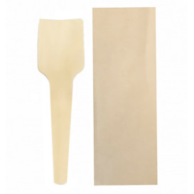 Cucharilla de Madera para Helados Enfundada 70mm (1.000 Uds)