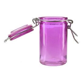 Tarro de Vidrio Hermético Lila 70ml Ø4,5x8cm (32 Uds)