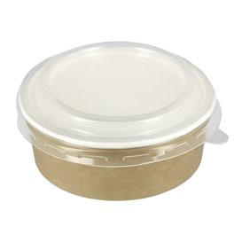 Tarrina de Cartón Kraft con Tapa PP 19 Oz/550ml (50 Uds)