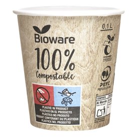 Vaso de Carton Eco. BioWare PLA 4Oz/120ml Ø6,2cm (2000 Uds)